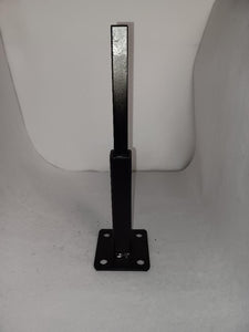 8" repair foot on 3 x 3 plate Rusted Handrail posts No welding slips inside rails 1" square hollow post includes hardware!