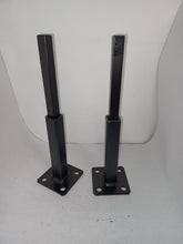 Load image into Gallery viewer, 6&quot; repair feet 2 pack on 3 x 3 plate Rusted Handrail posts No welding slips inside rails 1&quot; square hollow post includes hardware!
