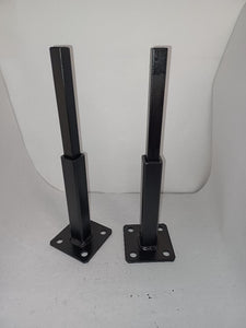 6" repair feet 2 pack on 3 x 3 plate Rusted Handrail posts No welding slips inside rails 1" square hollow post includes hardware!