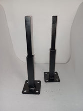 Load image into Gallery viewer, 6&quot; repair feet 2 pack on 3 x 3 plate Rusted Handrail posts No welding slips inside rails 1&quot; square hollow post includes hardware!
