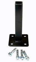 Load image into Gallery viewer, Railings Steps Square Tube or Solid Post Base Mount Repairs 6&quot; Repair Length, Needs Welding Bracket Repair Bases for 1&quot; Posts Exterior Rusted Metal Rails Broken Out of Cement w Bolts! Black Paint
