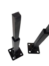 Load image into Gallery viewer, 7&quot; repair feet 2 pk on 3 x 3 plate Rusted Handrail posts No welding slips inside rails 1&quot; square hollow post includes hardware!
