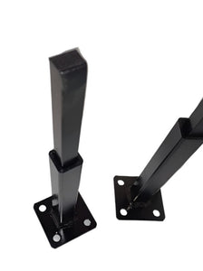 7" repair feet 2 pk on 3 x 3 plate Rusted Handrail posts No welding slips inside rails 1" square hollow post includes hardware!