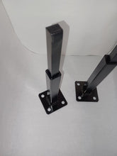 Load image into Gallery viewer, 8&quot; repair feet 2 pk on 3 x 3 plate Rusted Handrail posts No welding slips inside rails 1&quot; square hollow post includes hardware!
