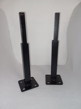 Load image into Gallery viewer, 7&quot; repair feet 2 pk on 3 x 3 plate Rusted Handrail posts No welding slips inside rails 1&quot; square hollow post includes hardware!
