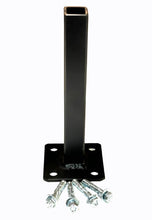 Load image into Gallery viewer, Repair 1" Outdoor Loose Wobbly Metal Railings Post 8" Handrail Bracket Needs Welding-On to Posts-Black paint w bolts
