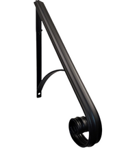 Load image into Gallery viewer, Wrought Iron decorative 22&quot; Grab rail hand forged scroll end with arch support Black w Free Shipping
