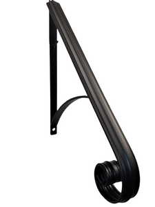 Wrought Iron decorative 22" Grab rail hand forged scroll end with arch support Black w Free Shipping