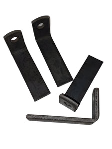 Anchor Rails 90° L Steel brackets   3 1/2 " L x 1 "W x 3/16 " predrilled 3/8" hole on 1 1/2" tab