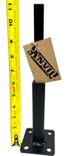 Load image into Gallery viewer, FIX 1&quot; Rusty Metal outdoor Step Railings Post Kit-Attach Mount to concrete 6&quot; repair- 3&quot; Base plates No welding slips inside rails 1&quot; square hollow post
