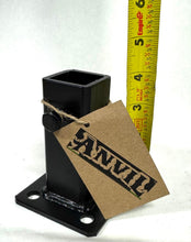 Load image into Gallery viewer, Handrail REPAIR Metal Base foot 4&quot; H. 1&quot; post SLIPS INSIDE NO Welding needed! Black with set screw.
