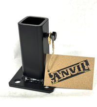 Load image into Gallery viewer, Handrail REPAIR Metal Base foot 4&quot; H. 1&quot; post SLIPS INSIDE NO Welding needed! Black with set screw.
