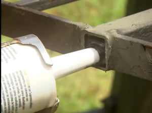 Railing Base Repair for 1" rusted out posts 6" repair length 2 pk NO WELDING NEEDED! Bracket SLIPS INSIDE Existing 1" Rail Post
