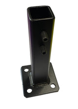 Load image into Gallery viewer, ANVIL 3/4&quot; No Welding Broken Iron Step Railing Post Repair Base 6 1/2&quot; H.- FIX Handrails .75&quot; Hollow-Solid Posts. Slip-Fit Over Existing 3/4&quot; post Black-w/Bolts
