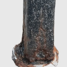 Load and play video in Gallery viewer, REPAIR BROKEN Rusted Handrail posts Bases No welding slips inside rails 1" hollow post (4)- 6" Repair feet (+2)- 8" on 3" plates  Black w/ hardware!
