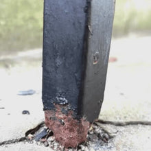 Load and play video in Gallery viewer, 2 Cast iron stair rail base repair for 1" posts banister legs Welding ON use with New or Old railings
