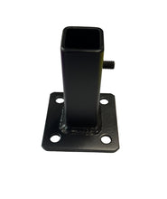 Load image into Gallery viewer, ANVIL 3/4&quot; No Welding Broken Iron Step Railing Post Repair Base 4&quot; H.- FIX Handrails Loose Metal Outdoor Railings .75&quot; Hollow Or Solid Posts. Slip-Fit Over Existing 3/4&quot; Leg Painted Black-w/Bolts
