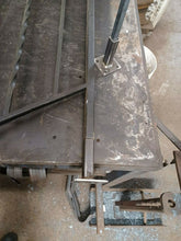 Load image into Gallery viewer, Rusty Metal Porch steps Handrail posts 4&quot; repair Bracket 3&quot; plate No welding slips inside rails 1&quot; square hollow post Powder Coated Black W/hardware!

