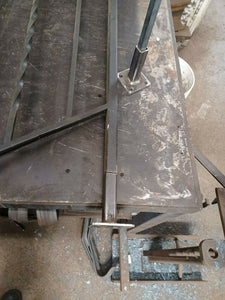 Rusty Metal Porch steps Handrail posts 4" repair Bracket 3" plate No welding slips inside rails 1" square hollow post Powder Coated Black W/hardware!