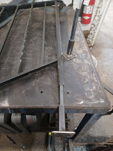 Rusted Handrail posts No welding 8" repair Bracket 2 pk on 3" x 3" plate, slips inside rails 1" square hollow post Black & Free Shipping!