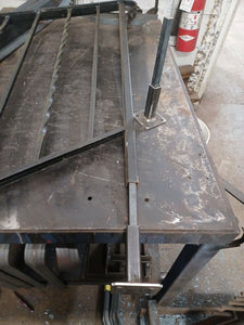 Rusty Handrail posts 4" repair foot on 3 x 3 plate No welding slips inside rails 1" square hollow post includes hardware!