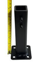 Load image into Gallery viewer, NO Welding Outdoor Railings 7"Boot Post Mount Repair Base Fencing-Deck Rails-Black Paint-concrete bolts
