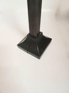 1 cosmetic 1" Post stair Railing base skirt covers posts banister legs Snap ON use with New or Old Handrails. Black