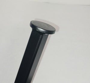 New Railing Leg post replacement 36" H. 1" x 1" Square post on 3" x 3" plate 3/8" holes Handrail repair posts Black paint Free Shipping!