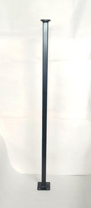New 1" Railing Leg post replacement 36" H. 1" x 1" Square post on 3" x 3" plate 3/8" holes Handrail repair posts Black paint Free Shipping!