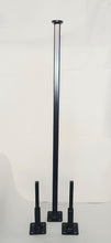 Load image into Gallery viewer, 1 36&quot; SQ post &amp; 2 Stair railing Repair KIT 4&quot; feet on 3 x 3 plate for Rusted/Broke Handrail posts No welding slips inside rails 1&quot; square hollow post includes covers hardware!
