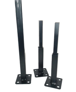 1 36" SQ post & 2 Stair railing Repair KIT 6" feet on 3 x 3 plate for Rusted/Broke Handrail posts No welding slips inside rails 1" square hollow post includes covers hardware!