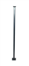 Load image into Gallery viewer, New 1&quot; Railing Leg post replacement 36&quot; H. 1&quot; x 1&quot; Square post on 3&quot; x 3&quot; plate 3/8&quot; holes Handrail repair posts Black paint Free Shipping!
