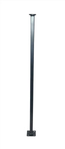 New 1" Railing Leg post replacement 36" H. 1" x 1" Square post on 3" x 3" plate 3/8" holes Handrail repair posts Black paint Free Shipping!