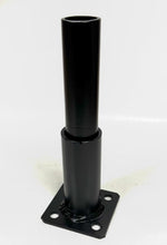 Load image into Gallery viewer, ANVIL 1 1/4" Sch 40 PIPE Railing Post Repair Base - No Welding Needed Repairs 1 5/8" OD Broken Pipe Rail Posts-Black Paint-Anchor Bolts
