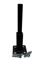 Load image into Gallery viewer, ANVIL 1 1/4" Railing Post Repair Base - No Welding Needed Repairs for 1.25" Broken Rail Post-Black Paint-Anchor Bolts
