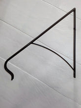 Load image into Gallery viewer, Wrought Iron 22&quot; Hand rail Grab Rail with a curved support Bar Safety Hand Railings
