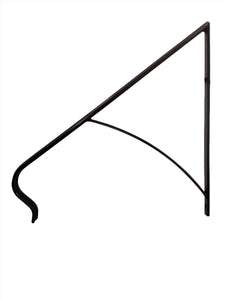 Wrought Iron 22" Hand rail Grab Rail with a curved support Bar Safety Hand Railings