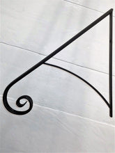 Load image into Gallery viewer, Wrought Iron decorative 22&quot; Grab rail hand forged scroll end with arch support
