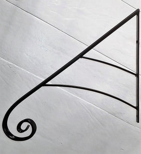 Decorative Scrolled wrought Iron Handrails 27" 2-3 step Railings double arch Safety Grab bar