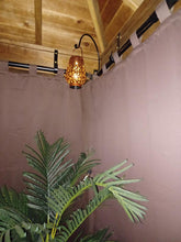 Load image into Gallery viewer, Our popular Corner Hook reaches 19&quot; for plants lights and more! 3/8 solid round bar.
