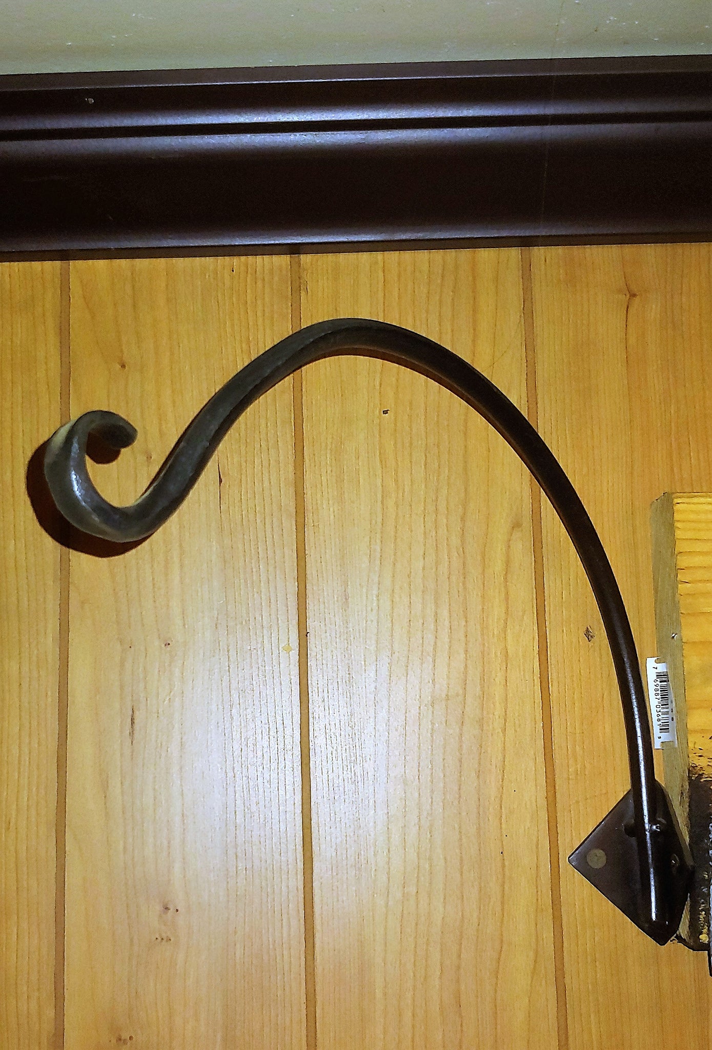 corner plant hanger 12" hooks POCKETS IN ANY CORNER-BRACKET Blacksmith FORGED IRON mount F – Wrought Iron Railings Metal Post Mount Repairs