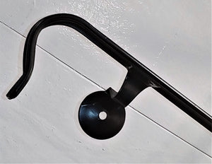 48" wrought iron wall mounted handrail traditional cap rail lamb tongue railing ends