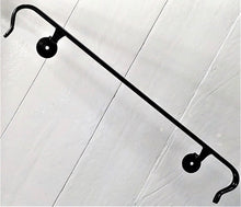 Load image into Gallery viewer, 48&quot; wrought iron wall mounted handrail traditional cap rail lamb tongue railing ends

