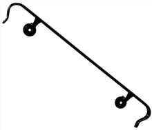 Load image into Gallery viewer, 3&#39; HAND RAILING FOR STAIR CASES AND STEPS WALL MOUNTED WITH BRACKETS LAMB TONGUE ENDS
